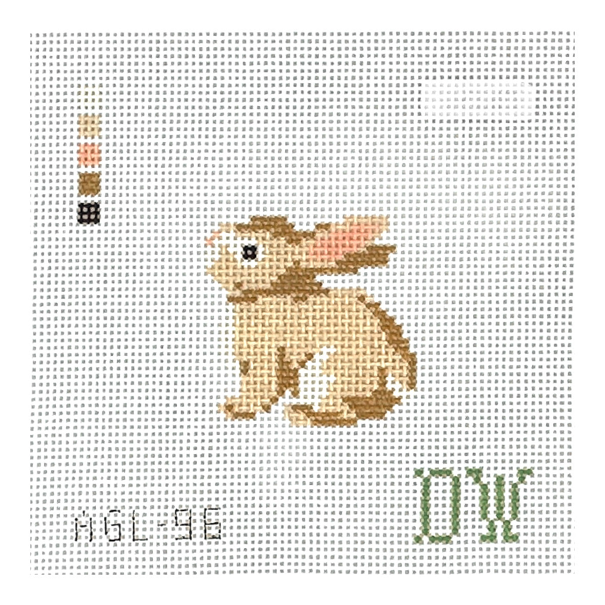 Dogwood Needlepoint Bunny Mini Rabbit Needlepoint Canvas
