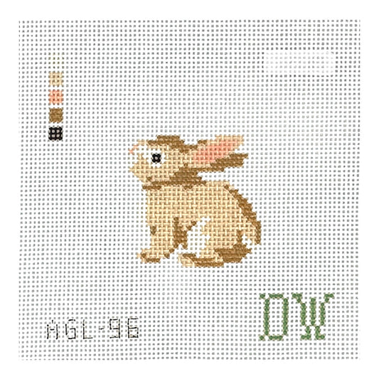 Dogwood Needlepoint Bunny Mini Rabbit Needlepoint Canvas