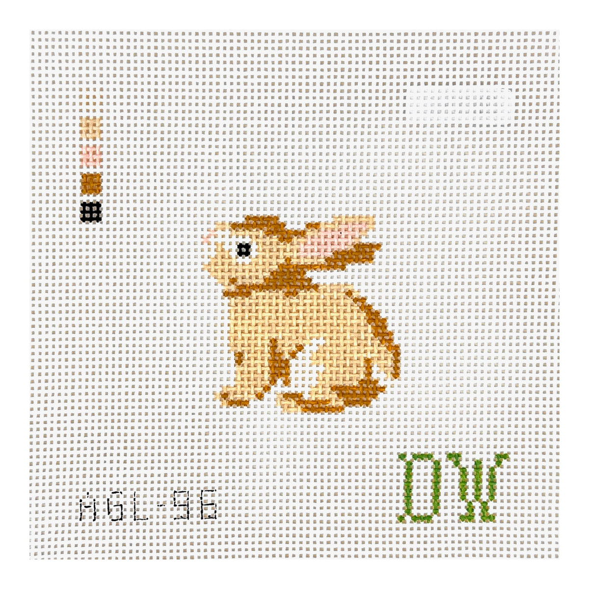 Dogwood Needlepoint Bunny Mini Rabbit Needlepoint Canvas