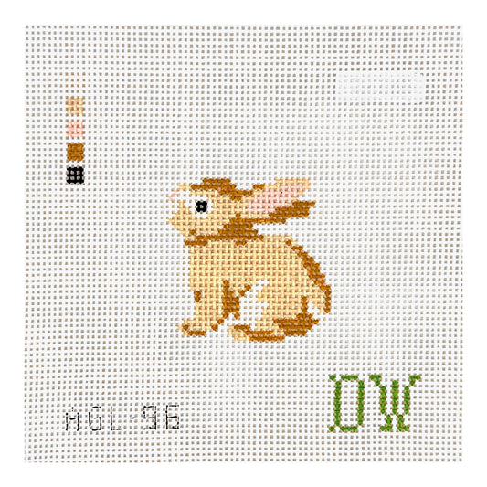 Dogwood Needlepoint Bunny Mini Rabbit Needlepoint Canvas
