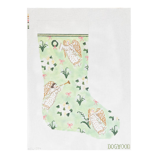 Dogwood Needlepoint Lily of the Valley Stocking  Needlepoint Canvas