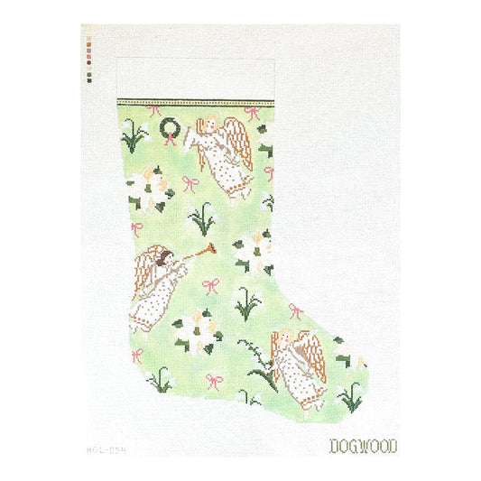 Dogwood Needlepoint Lily of the Valley Stocking  Needlepoint Canvas