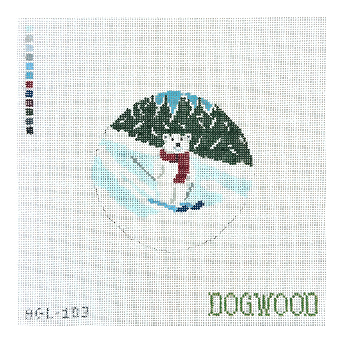 Dogwood Needlepoint Mountain Valley Run Bear Needlepoint Canvas