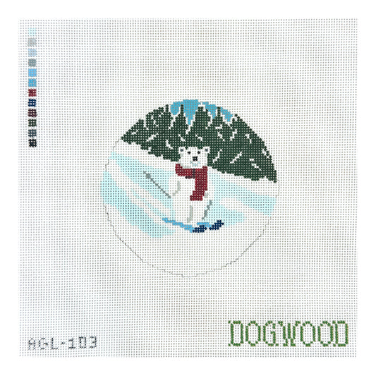 Dogwood Needlepoint Mountain Valley Run Bear Needlepoint Canvas