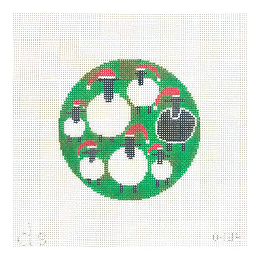 Doolittle Stitchery Black Sheep Ornament Needlepoint Canvas