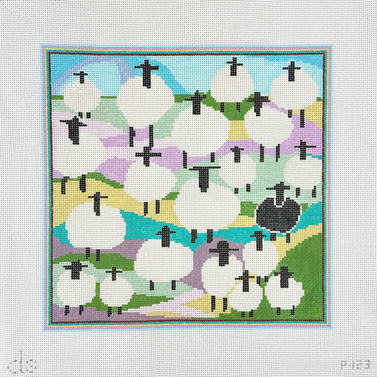 Doolittle Stitchery Counting Sheep Needlepoint Canvas