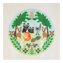 Doolittle Stitchery Forest Friends Pillow Needlepoint Canvas
