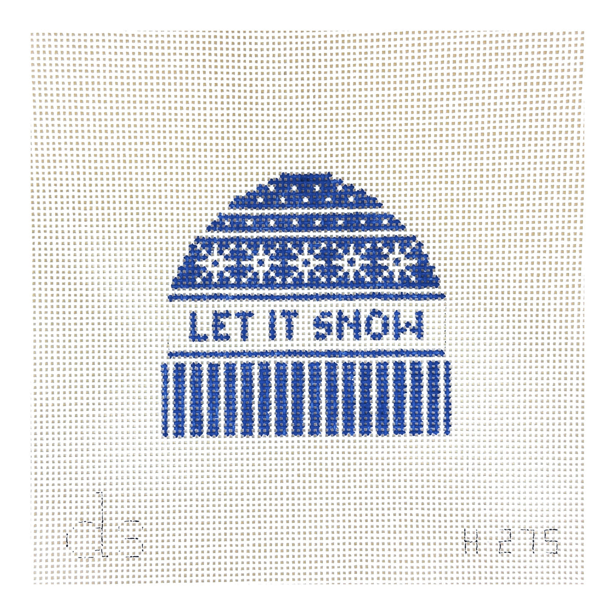 Doolittle Stitchery Let it Snow Hat Needlepoint Canvas