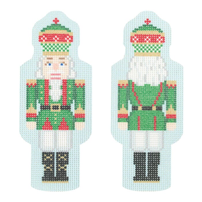 Needlepoint To Go Green Two Sided Nutcracker Needlepoint Canvas
