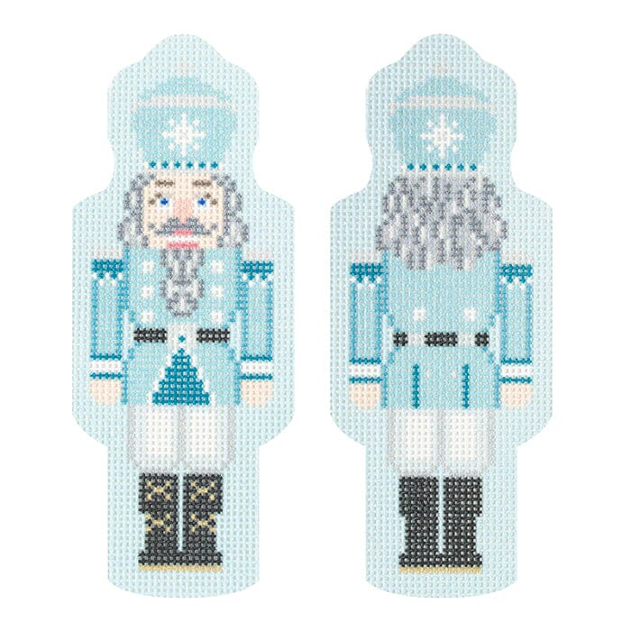 Needlepoint To Go Turquoise Two Sided Nutcracker Needlepoint Canvas