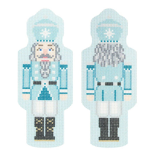 Needlepoint To Go Turquoise Two Sided Nutcracker Needlepoint Canvas