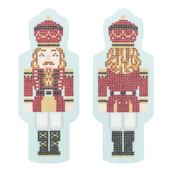 Needlepoint To Go Maroon Two Sided Nutcracker Needlepoint Canvas