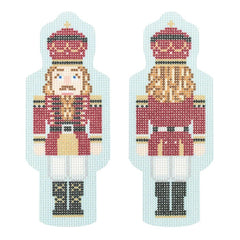 Needlepoint To Go Maroon Two Sided Nutcracker Needlepoint Canvas