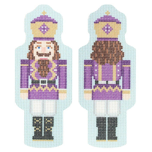 Needlepoint To Go Purple Two Sided Nutcracker Needlepoint Canvas