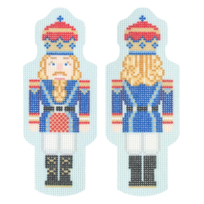 Needlepoint To Go Blue/Red Two Sided Nutcracker Needlepoint Canvas