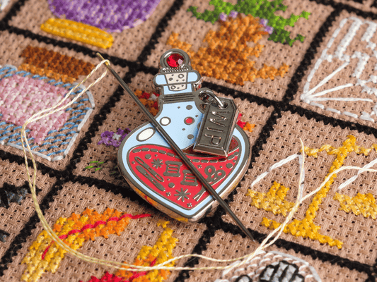 Stitchonomy Red Potion Bottle Needle Minder