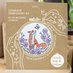 Hook Line and Tinker Fox in Phlox Embroidery Kit