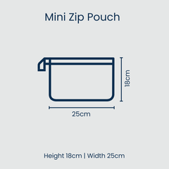 Project Ten Mini Zip Project Bag – Blue Palm