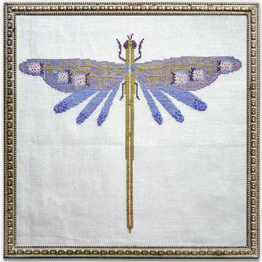The Wishing Thorn Flower Dragonfly Cross Stitch Pattern