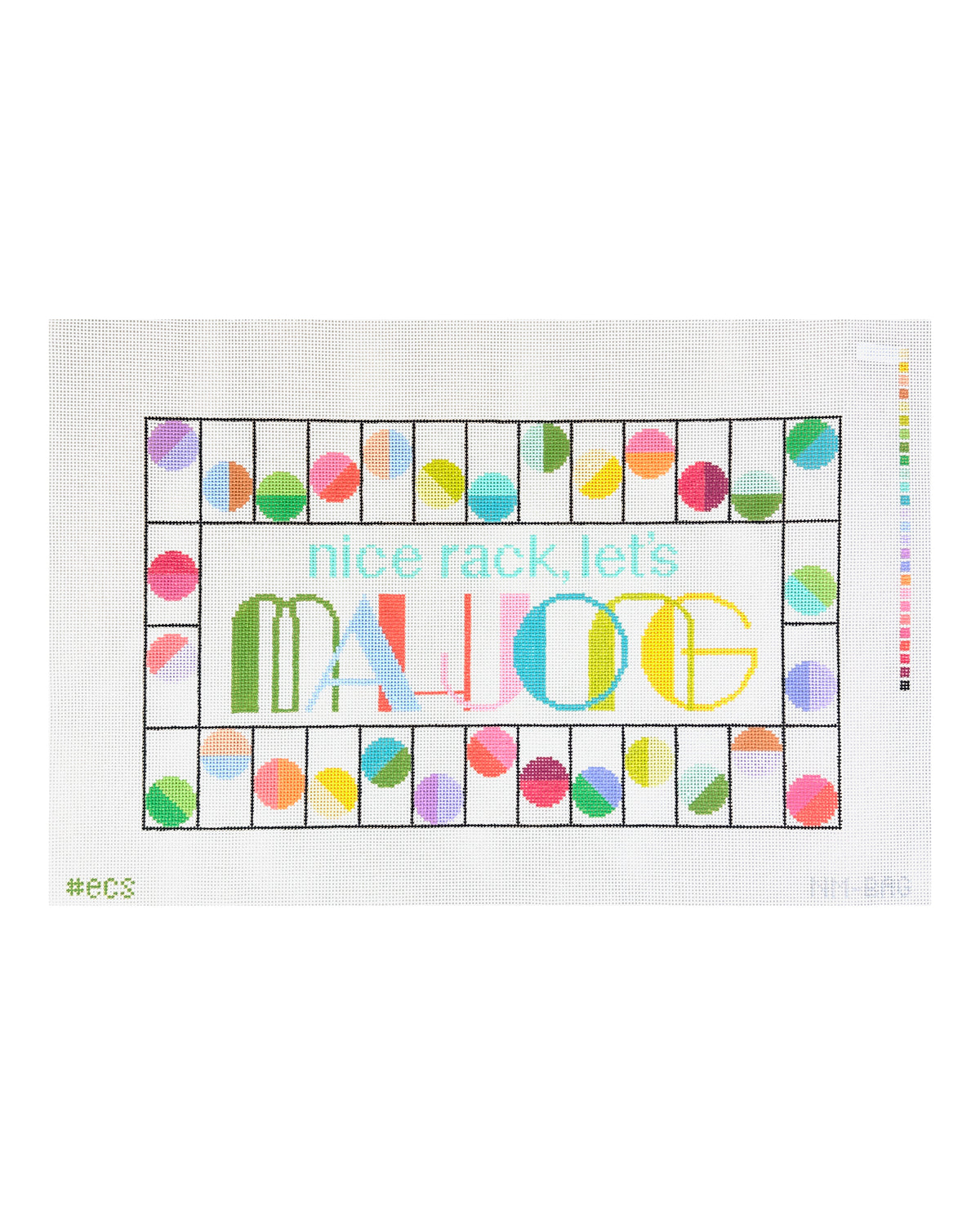 Elizabeth Crane Swartz Designs Mahjong Tile Bag Needlepoint Canvas