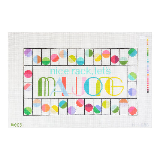 Elizabeth Crane Swartz Designs Mahjong Tile Bag Needlepoint Canvas