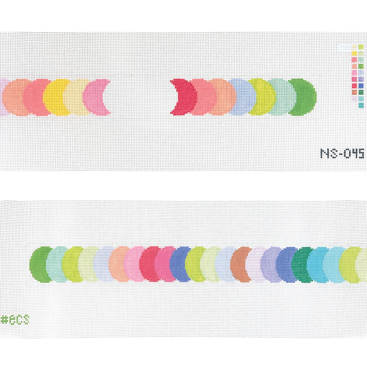 Elizabeth Crane Swartz Designs Overlapping Circles Bag Strap Needlepoint Canvas