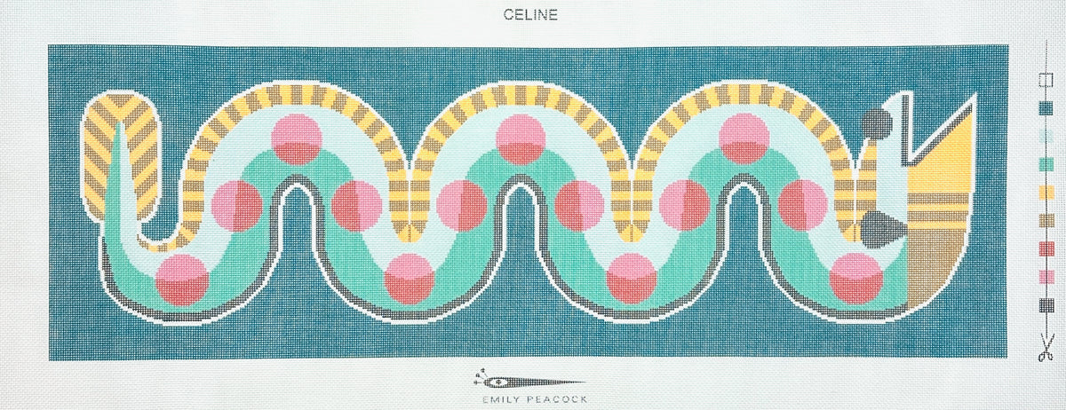 Emily Peacock Celine the Eel Needlepoint Canvas