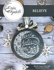 Erin Elizabeth Designs Believe Cross Stitch Pattern