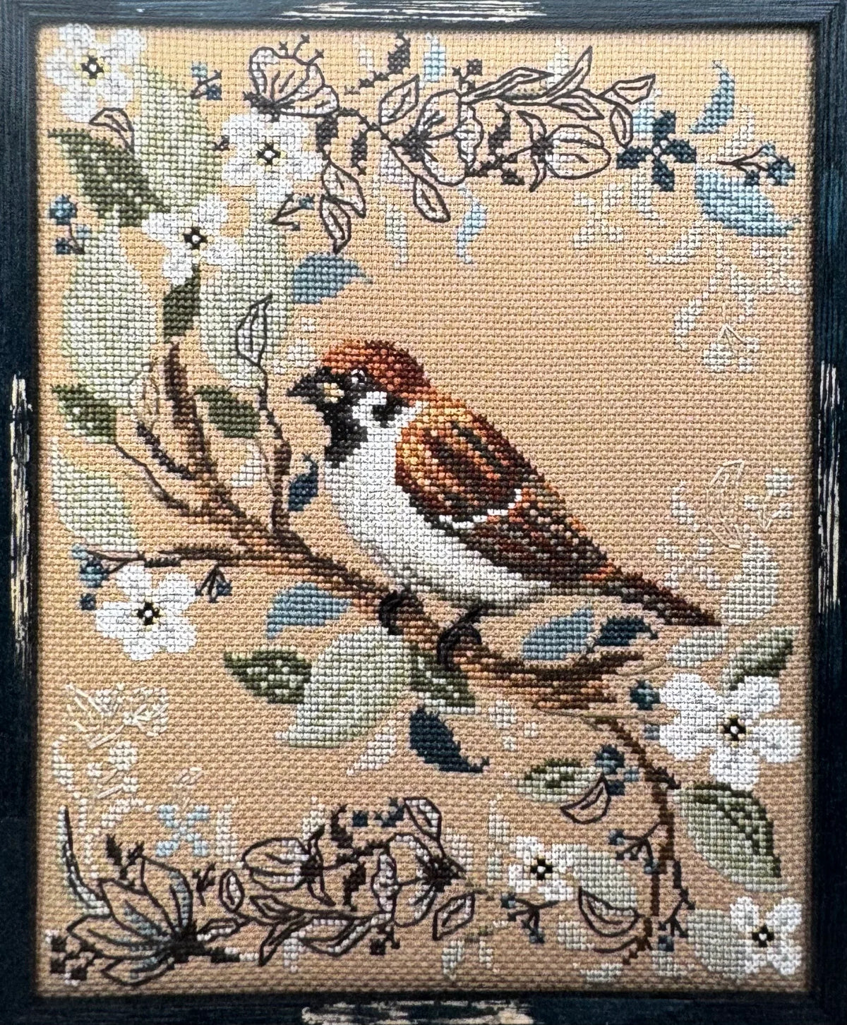 Erin Elizabeth Designs Birds in Nature Sparrow Cross Stitch Pattern