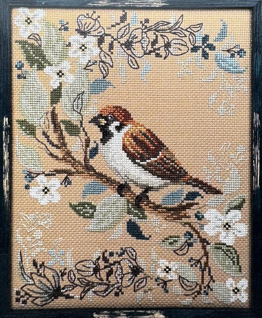 Erin Elizabeth Designs Birds in Nature Sparrow Cross Stitch Pattern