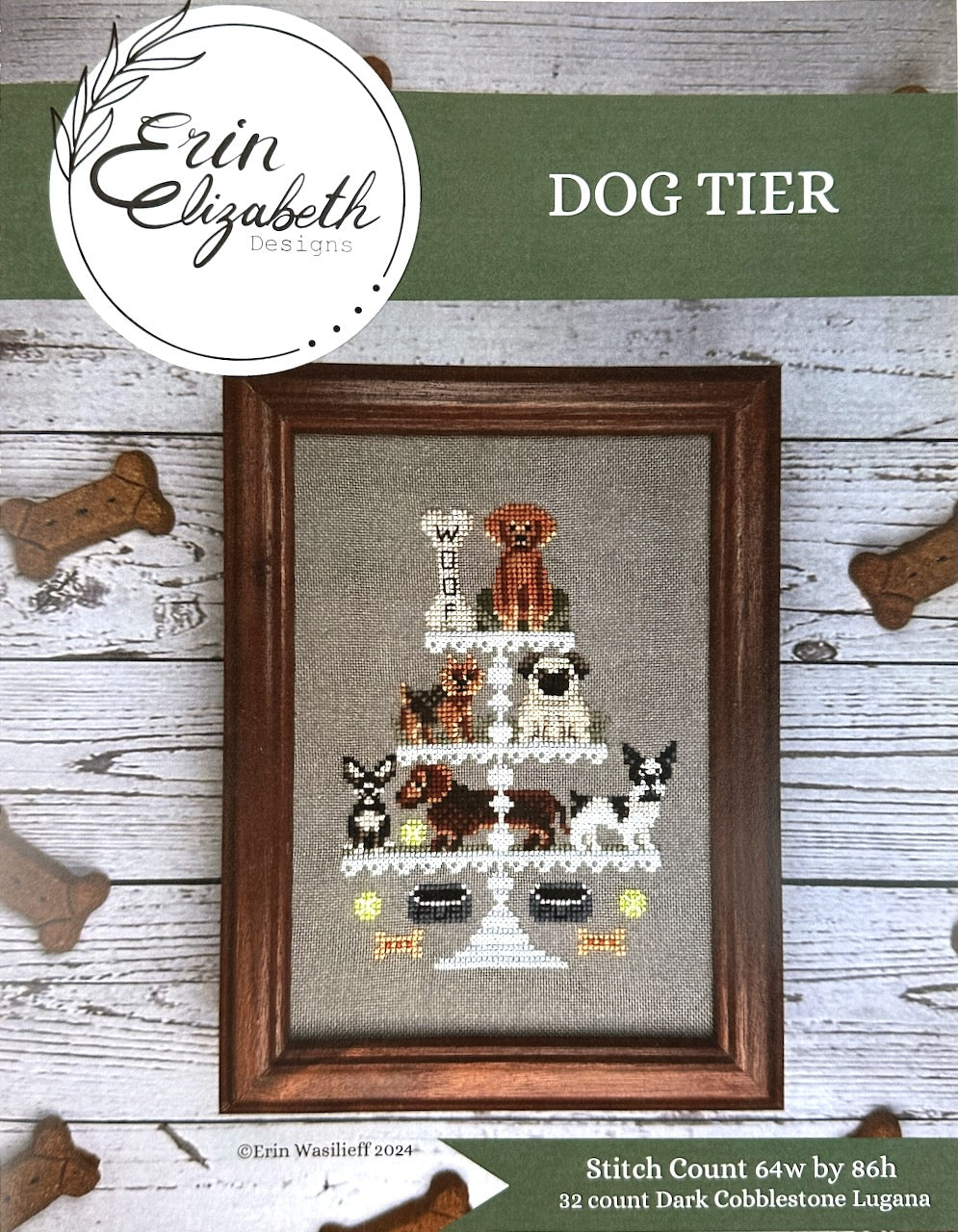Erin Elizabeth Designs Dog Tier Cross Stitch Pattern
