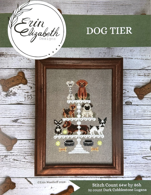 Erin Elizabeth Designs Dog Tier Cross Stitch Pattern