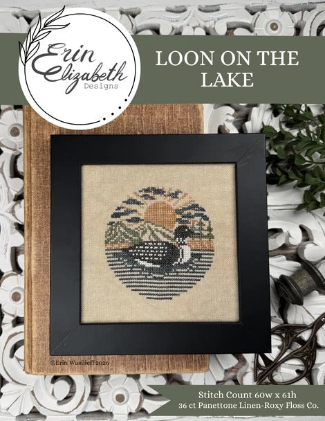 Erin Elizabeth Designs Loon on the Lake Cross Stitch Pattern