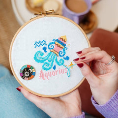 Caterpillar Cross Stitch Zodiac Needle Minder