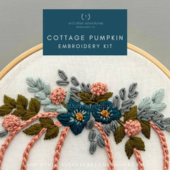 And Other Adventures Embroidery Co Cottage Pumpkin Embroidery Kit