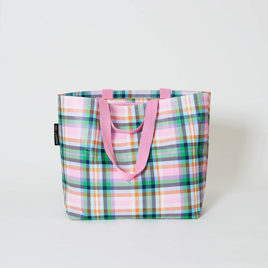 Project Ten Plaid Medium Tote Bag