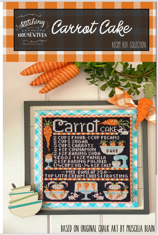 Stitching with the Housewives Carrot Cake Cross Stitch Pattern