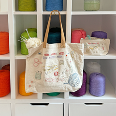 Chasing Threads Stitch Your Craft Tools Tote Bag Embroidery Kit