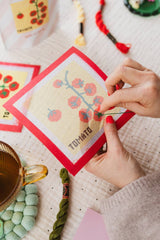 Cotton Clara Craft Kits & Supplies - Tomato Needlepoint Kit - Beginner Craft Kit