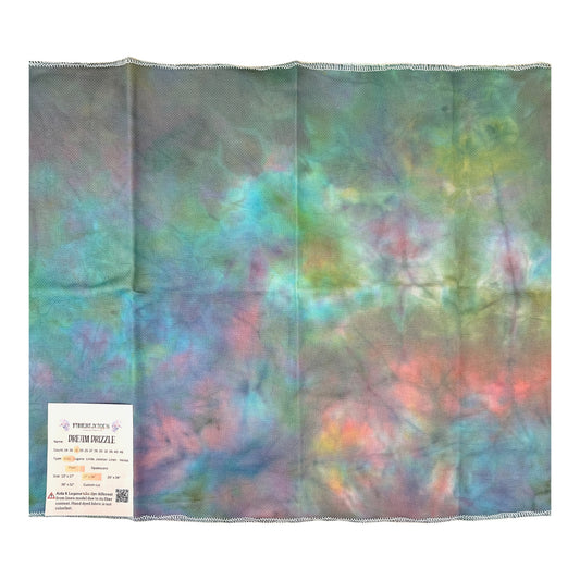 18 ct Fiberlicious Hand Dyed Aida Cross Stitch Fabric - Dream Drizzle