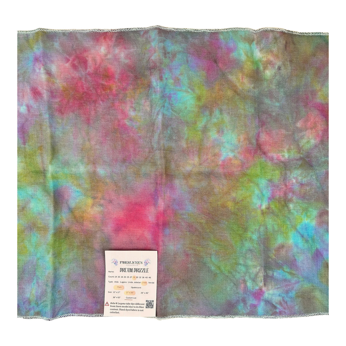 28 ct Fiberlicious Hand Dyed Linen Cross Stitch Fabric - Dream Drizzle