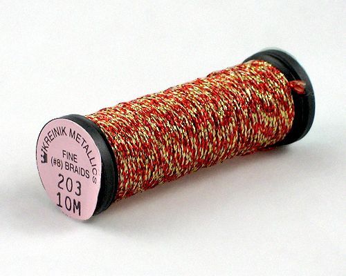 Kreinik Fine Braid #8 - 203 Flame