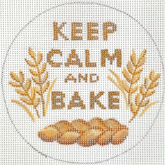 Kate Dickerson Needlepoint Collections Keep Calm and Bake Challah Needlepoint Canvas