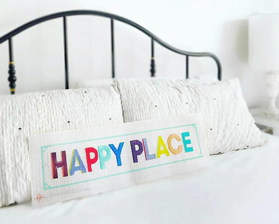 Wheelhaus Needlepoint Happy Place Needlepoint Canvas