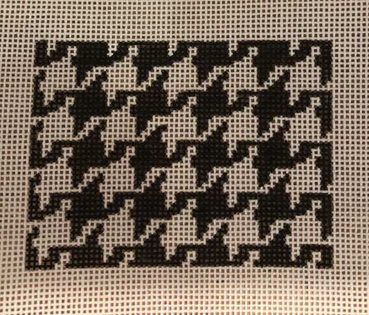 Kate Dickerson Needlepoint Collections Insert Houndstooth Black and White Needlepoint Canvas
