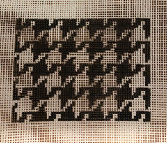 Kate Dickerson Needlepoint Collections Insert Houndstooth Black and White Needlepoint Canvas