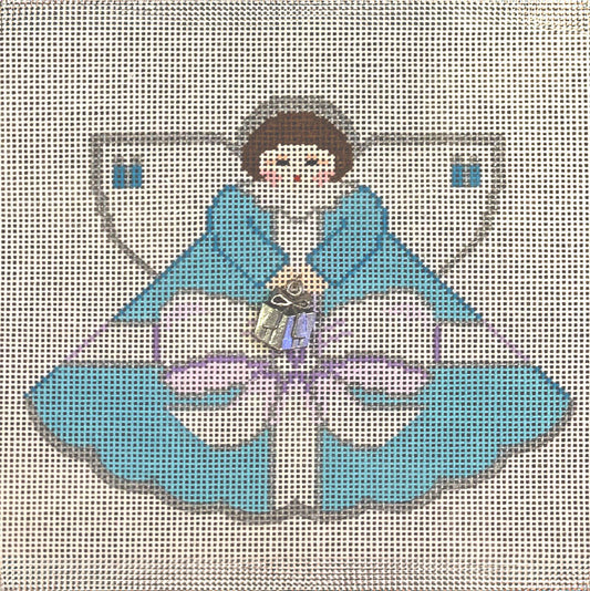 Painted Pony Designs Little Blue Box Angel Needlepoint Canvas