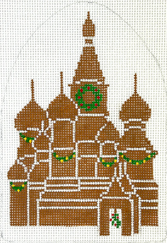 Kate Dickerson Needlepoint Collections Gingerbread Monument - St. Basil’s Cathedral Needlepoint Canvas