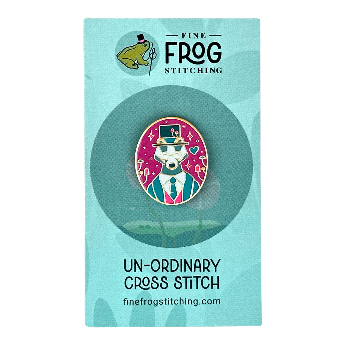 Fine Frog Stitching Badger Gentleman Needle Minder