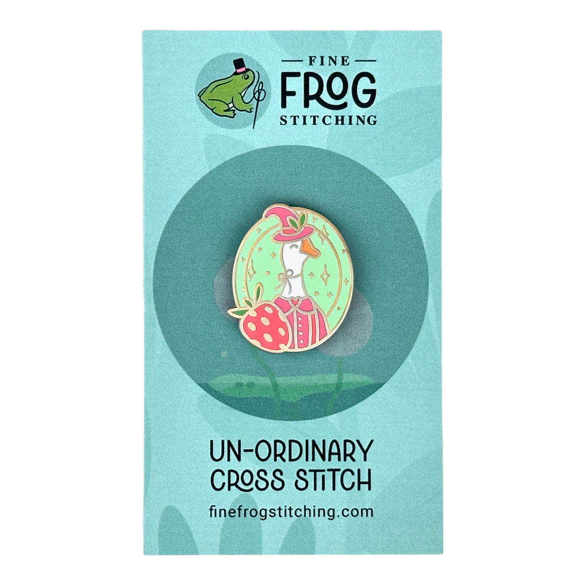 Fine Frog Stitching Strawberry Goose Needle Minder